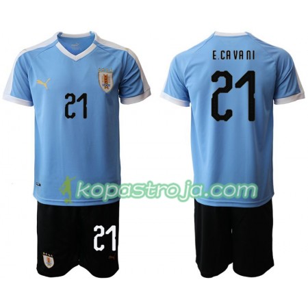 Billiga Fotbollströjor Uruguay Edinson Cavani 21 Barn Hemma tröja 2019/20 Kortärmad